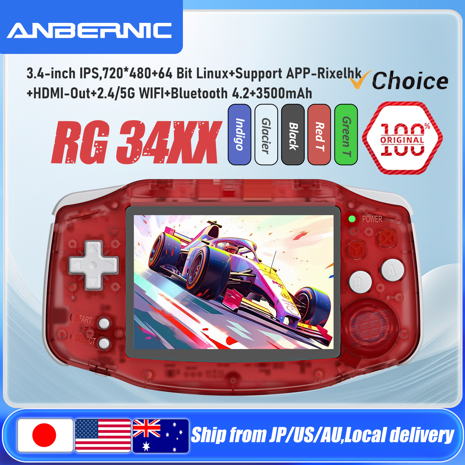 Retro Gaming On - ANBERNIC RG34XX Handheld Game Consoles RG