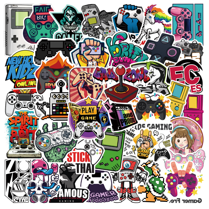 Retro Gaming Magazine - 10/25/50pcs Retro Vintage Video Game Stickers