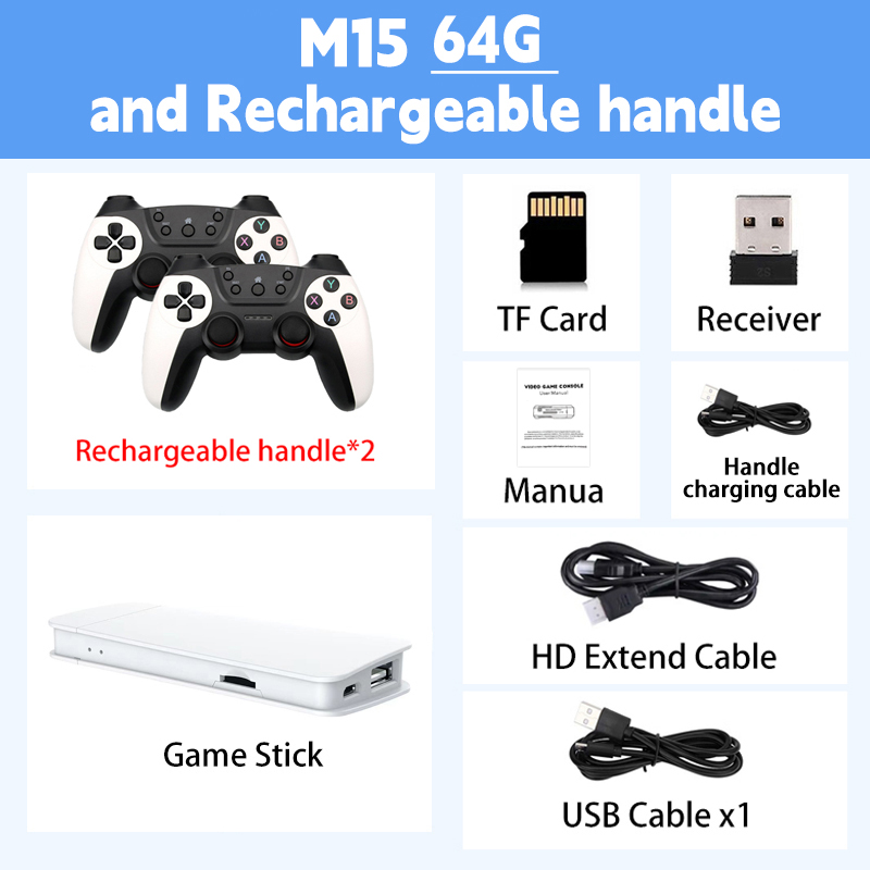 Retro Gaming Mister - M15 Game Stick Mini TV Rechargeable