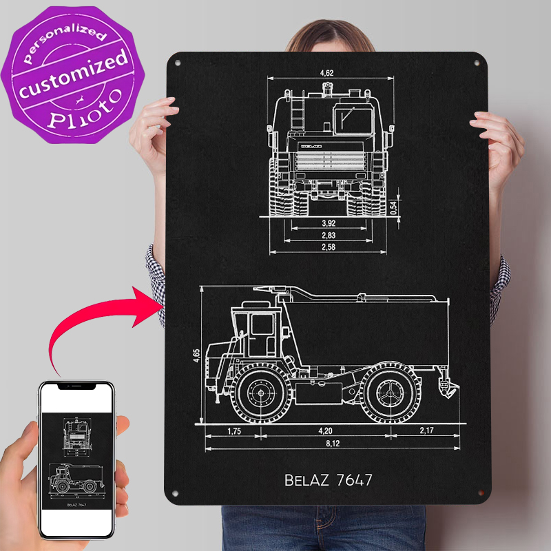Retro Gaming At Home - BelAZ 7647 Metal Poster Wall Art