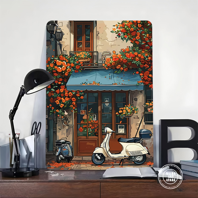 Vintage Scooter Shop Poster Cu - Retro Gaming At Home recensione e prezzo