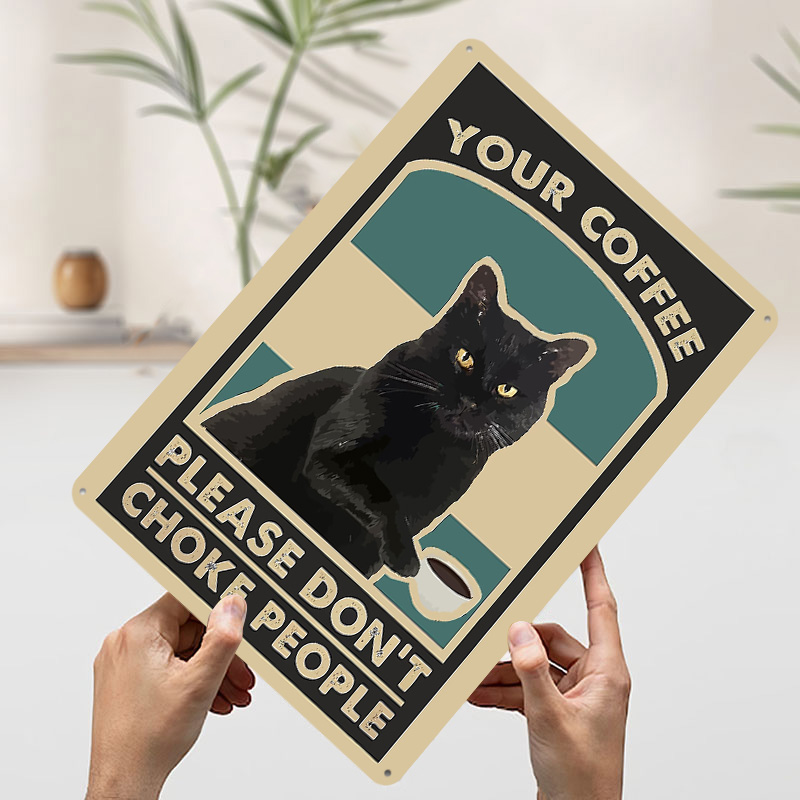 Black Cat Coffee Warning Print - Retro Gaming At Home recensione e prezzo