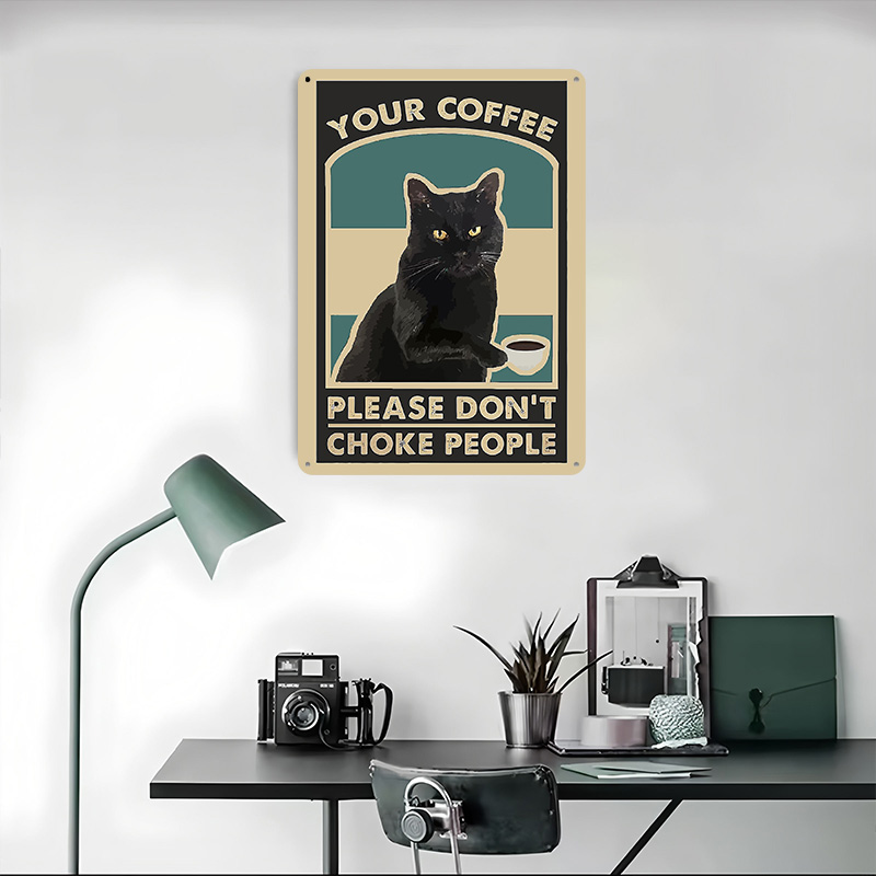Black Cat Coffee Warning Print - Retro Gaming At Home recensione e prezzo
