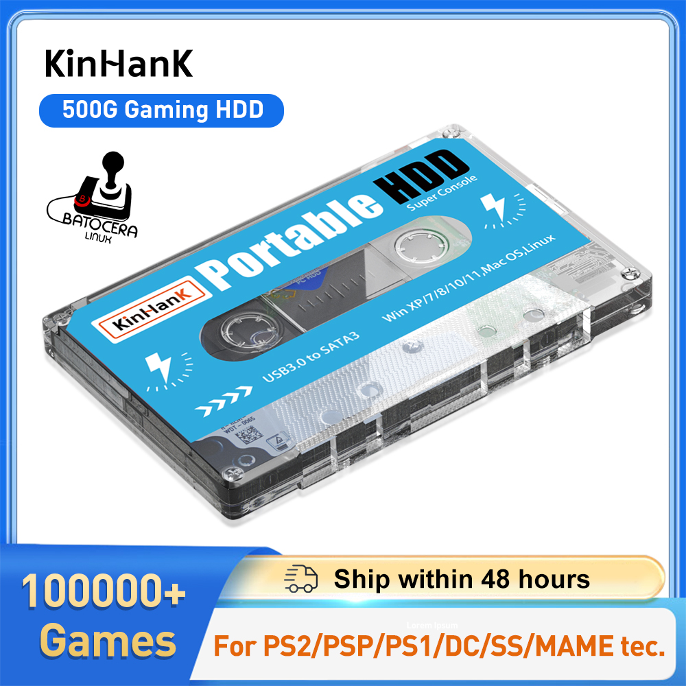 KINHANK 500G Gaming HDD Super  - Retro Gaming Batocera recensione e prezzo