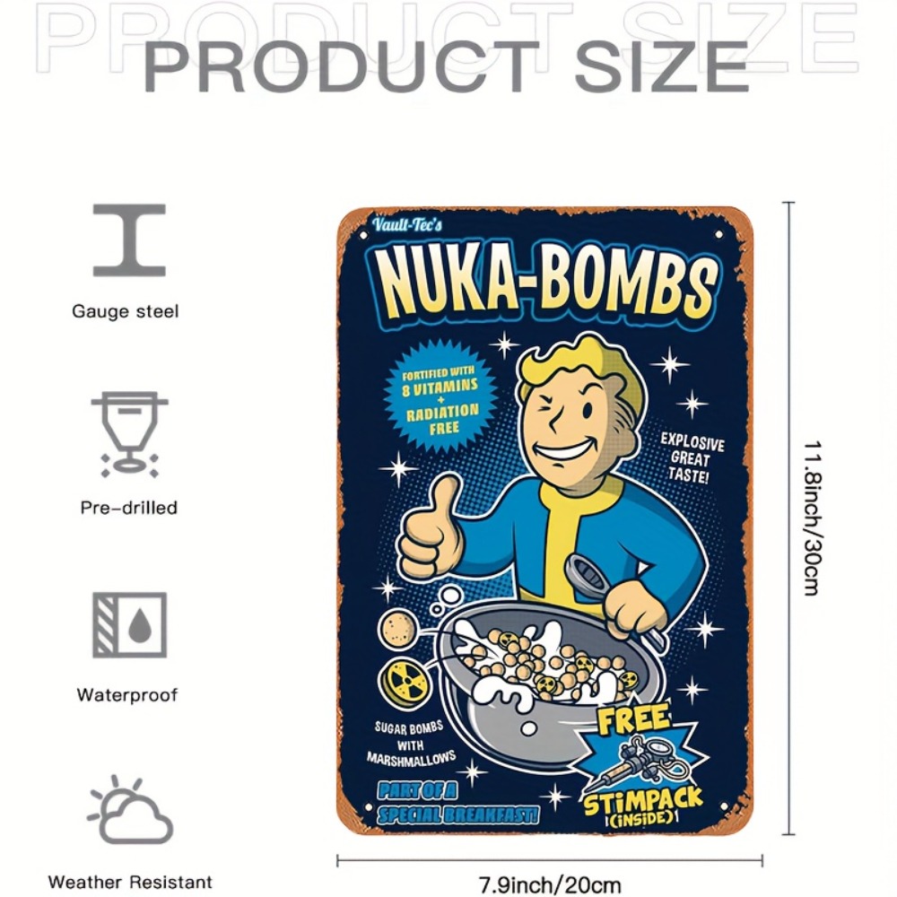 Vault-Tec Nuka-Bombs Metal Wal - Retro Gaming Vault recensione e prezzo
