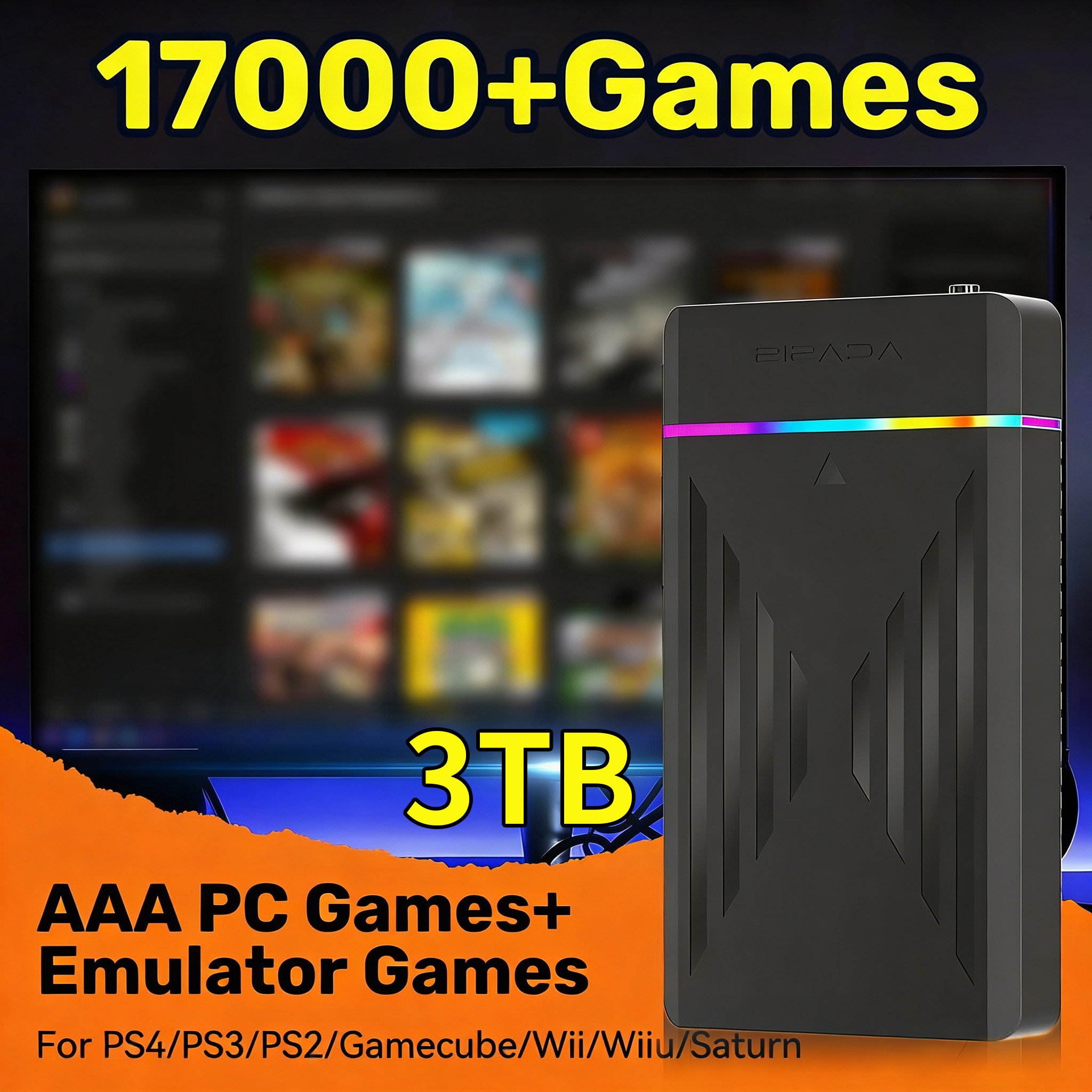 Portable 3TB Gaming HDD Video  - Retro Gaming Windows recensione e prezzo