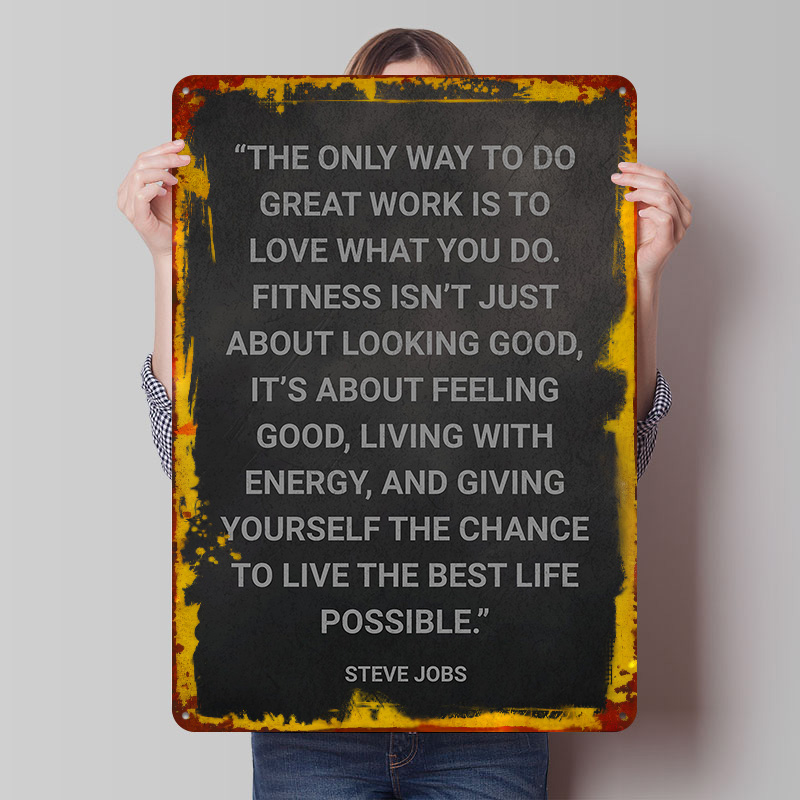 Steve Jobs Fitness Quote Metal - Retro Gaming At Home recensione e prezzo