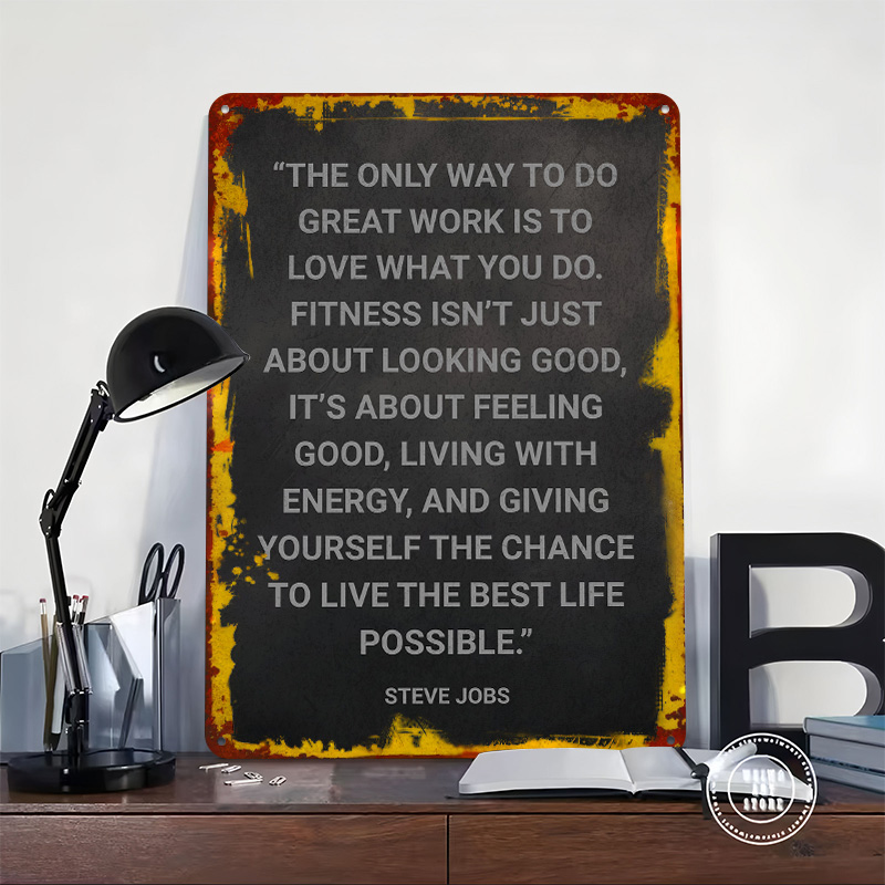 Steve Jobs Fitness Quote Metal - Retro Gaming At Home recensione e prezzo