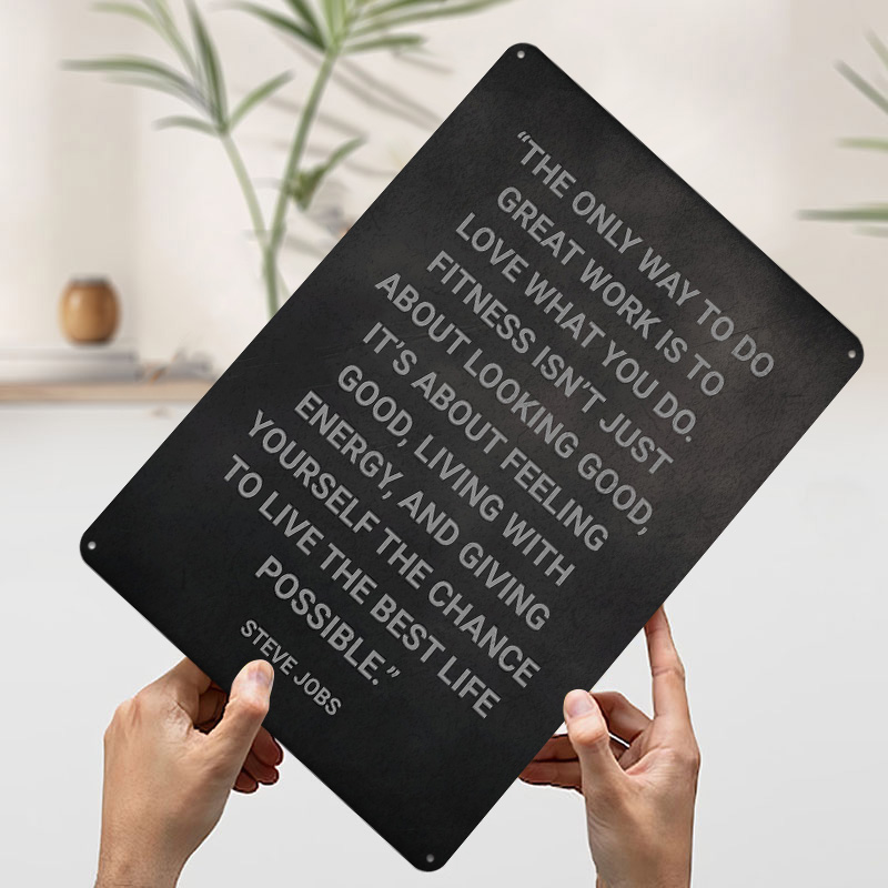 Steve Jobs Fitness Quote Metal - Retro Gaming At Home recensione e prezzo
