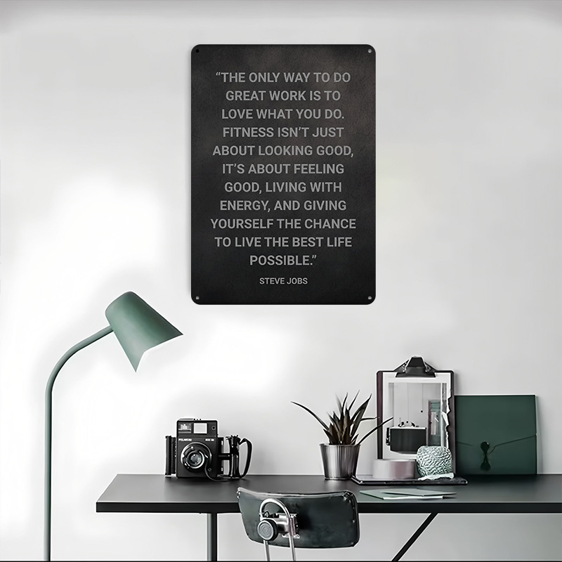 Steve Jobs Fitness Quote Metal - Retro Gaming At Home recensione e prezzo