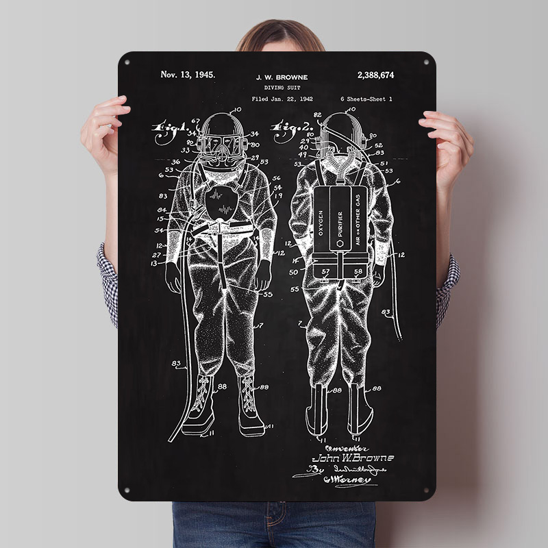 1945 Diving Suit Patent Metal  - Retro Gaming At Home recensione e prezzo