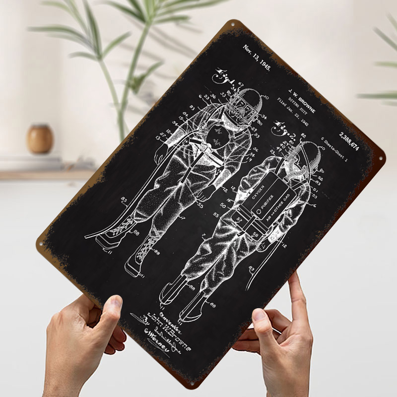 1945 Diving Suit Patent Metal  - Retro Gaming At Home recensione e prezzo