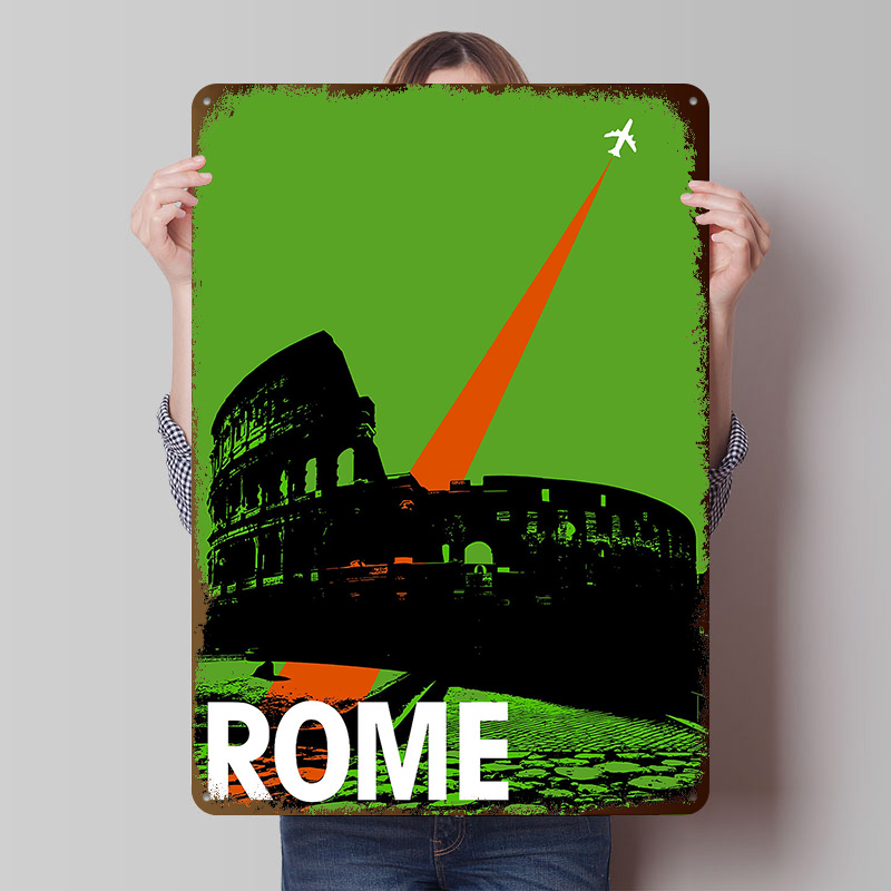 Rome Travel Metal Poster Custo - Retro Gaming At Home recensione e prezzo