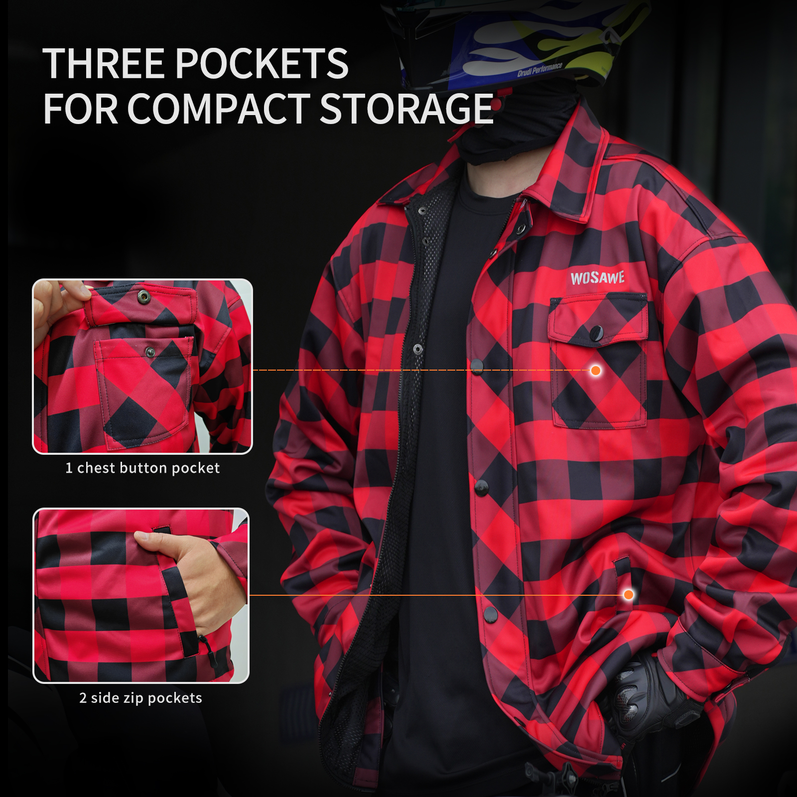 WOSAWE Motorcycle Jacket Men C - Retro Gaming Jacket recensione e prezzo