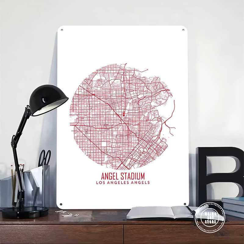 Angel Stadium Map Printed Post - Retro Gaming At Home recensione e prezzo