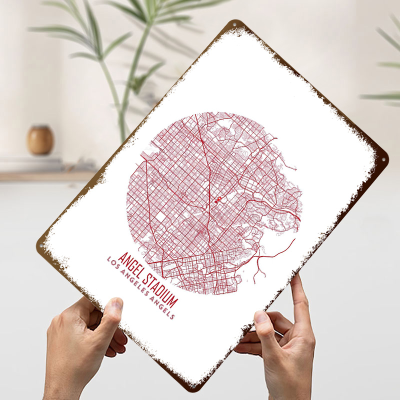 Angel Stadium Map Printed Post - Retro Gaming At Home recensione e prezzo