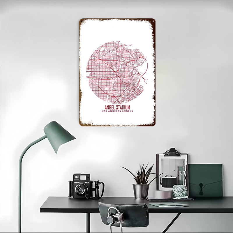 Angel Stadium Map Printed Post - Retro Gaming At Home recensione e prezzo