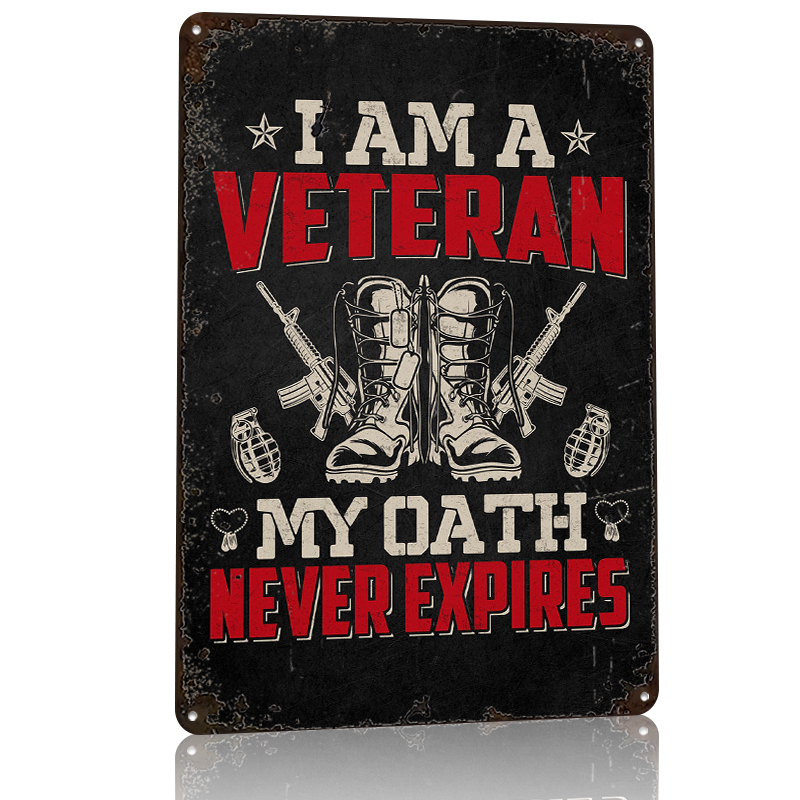 Veteran Military Quote Metal P - Retro Gaming At Home recensione e prezzo