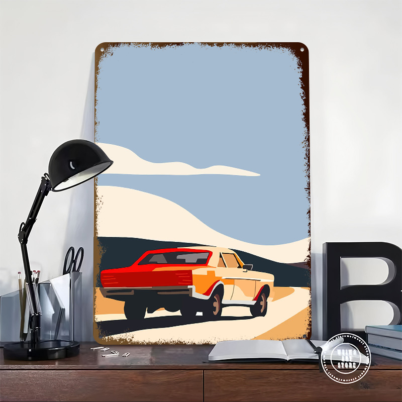 Vintage Car on Road Metal Post - Retro Gaming On recensione e prezzo