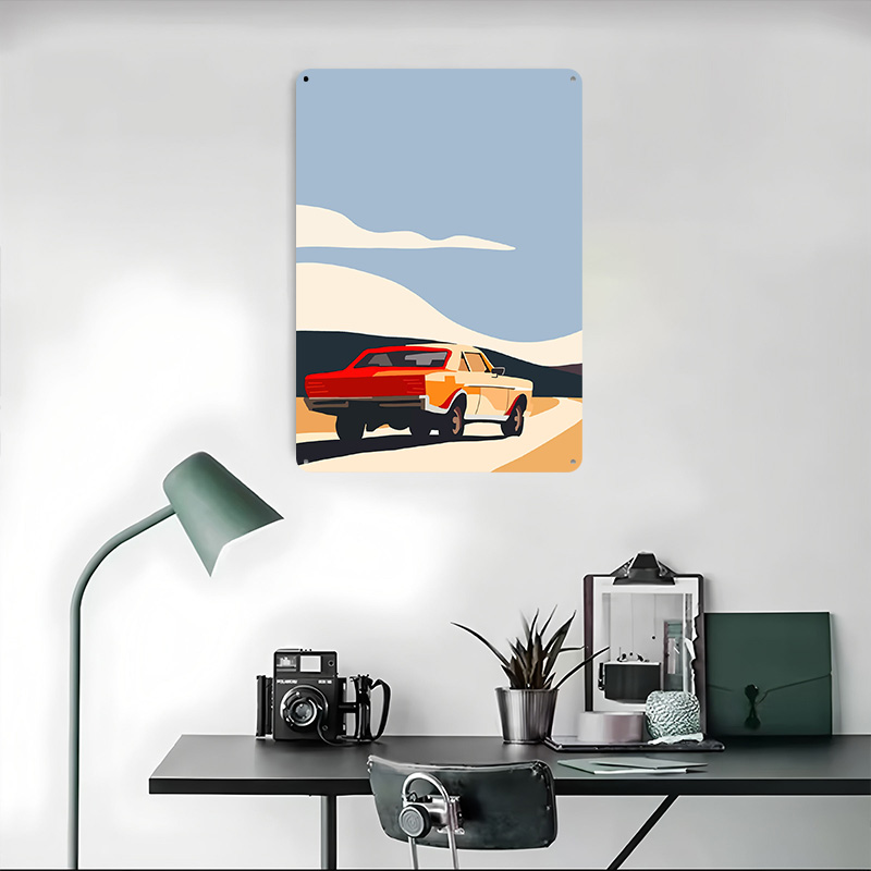 Vintage Car on Road Metal Post - Retro Gaming On recensione e prezzo