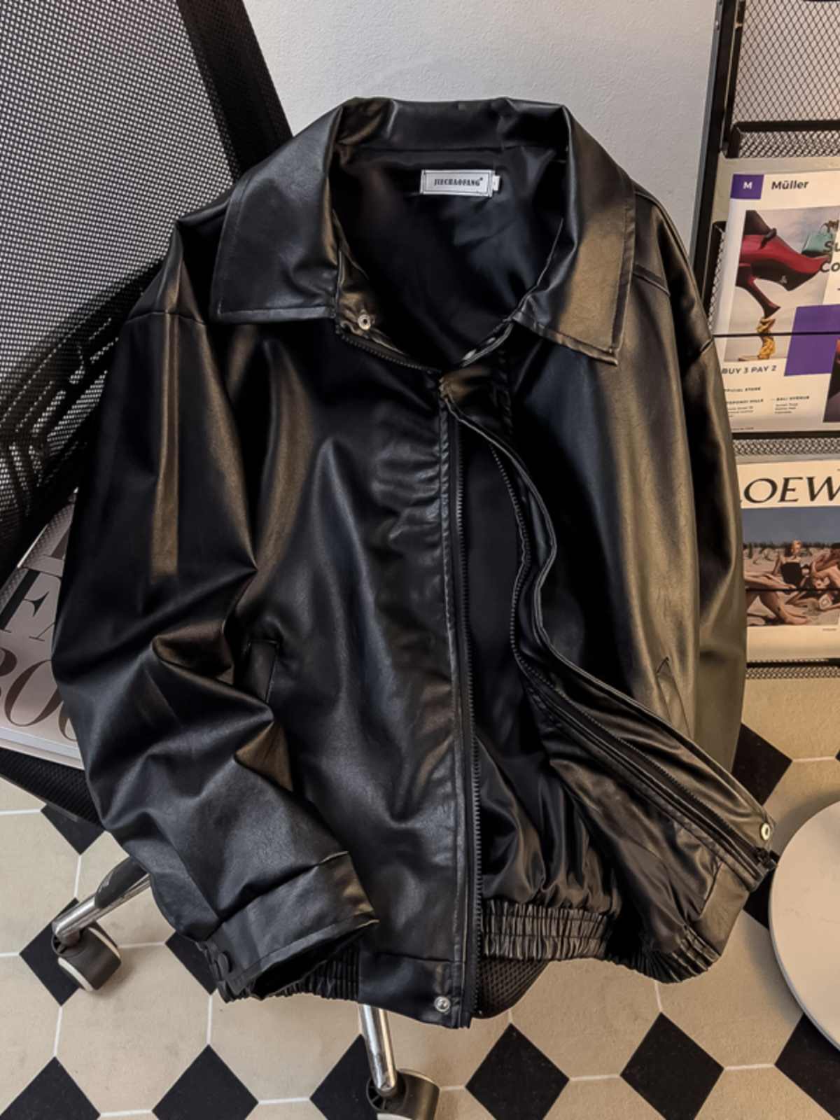 American Retro PU Leather Coat - Retro Gaming Jacket recensione e prezzo