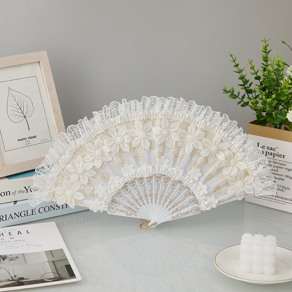 White Lolita Lace Hand Fan Han - Console Retro Gaming Portable recensione e prezzo