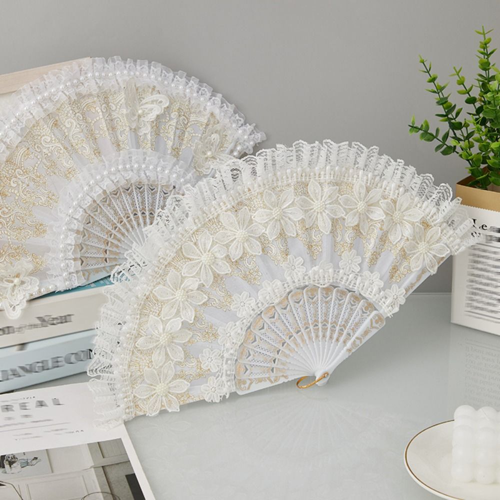 White Lolita Lace Hand Fan Han - Console Retro Gaming Portable recensione e prezzo