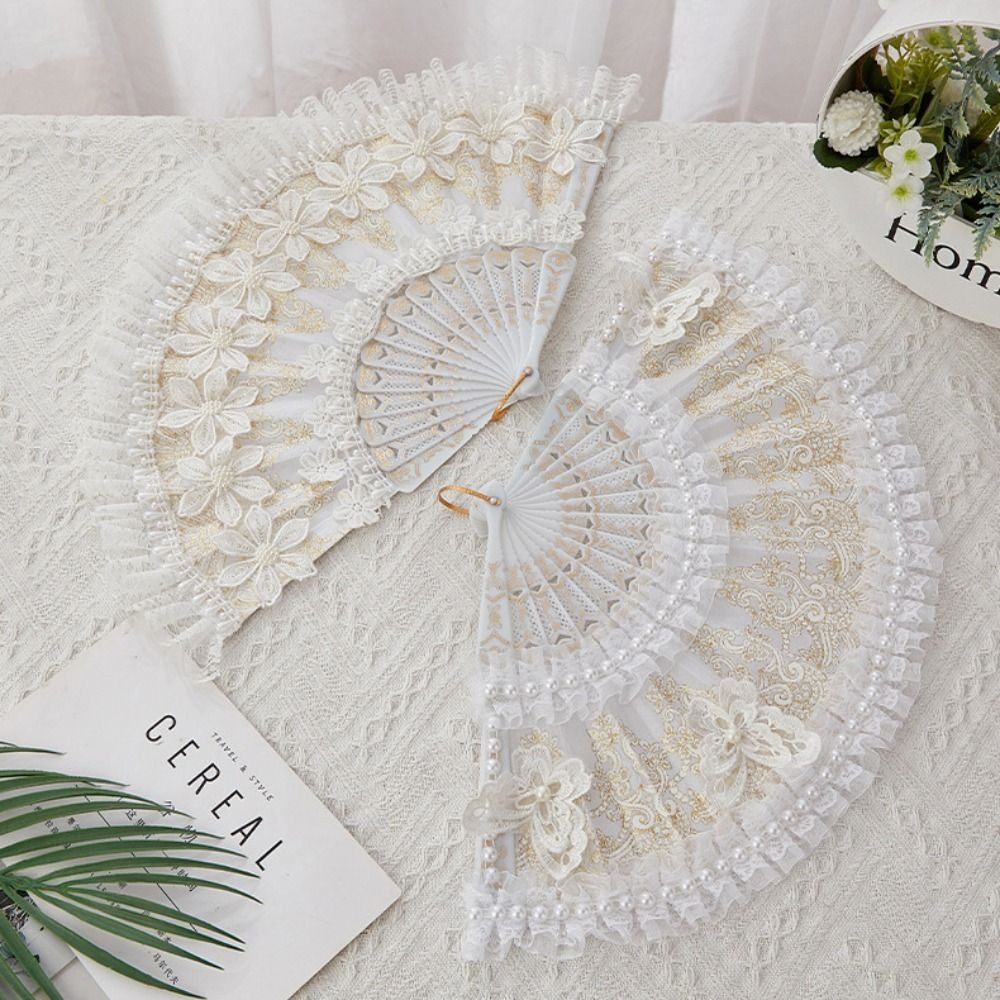 White Lolita Lace Hand Fan Han - Console Retro Gaming Portable recensione e prezzo