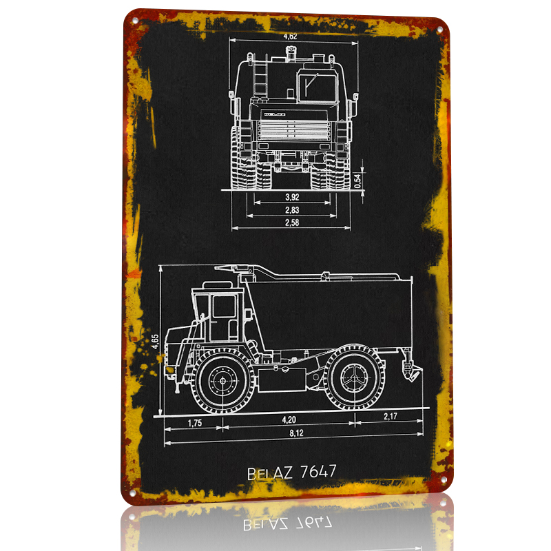 BelAZ 7647 Metal Poster Wall A - Retro Gaming At Home recensione e prezzo