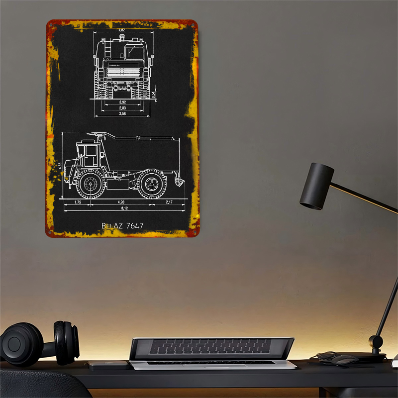 BelAZ 7647 Metal Poster Wall A - Retro Gaming At Home recensione e prezzo